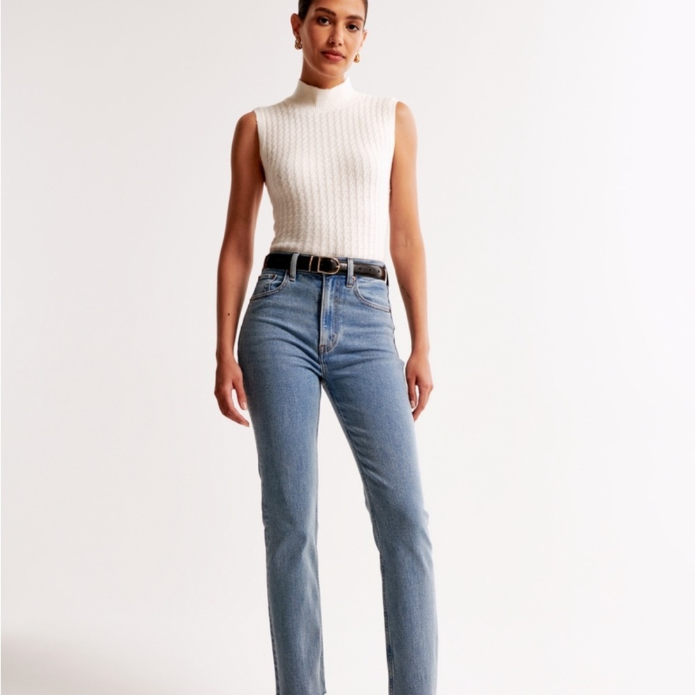 Abercrombie the ankle straight ultra high rise